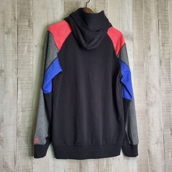 LI-NING Transit Hoodie. Red, Blue & Black. Men's Large. Cotton Blend. - Picture 5 of 15